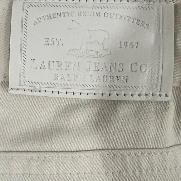 Lauren Ralph Lauren White Straight Leg Jeans - Picture 3 of 4